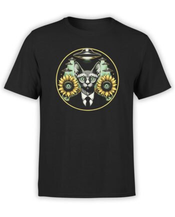 2154 Cats In Black T-Shirt Front