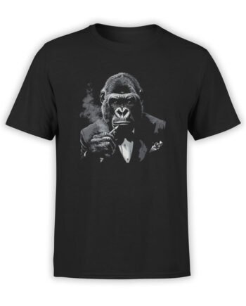 2162 Smoking Gorilla T-Shirt Front