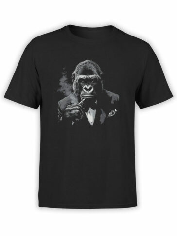 2162 Smoking Gorilla T-Shirt Front