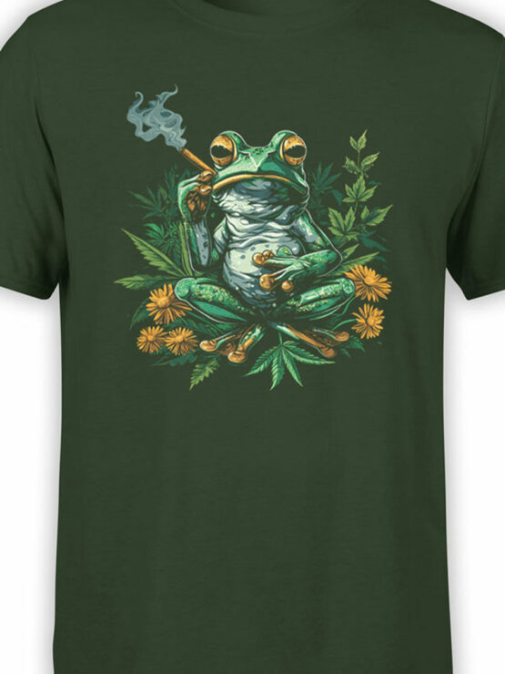 2166 Smoking Frog T-Shirt Front Color