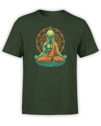 2220 Meditating Alien T-Shirt Front