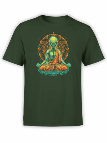 2220 Meditating Alien T-Shirt Front