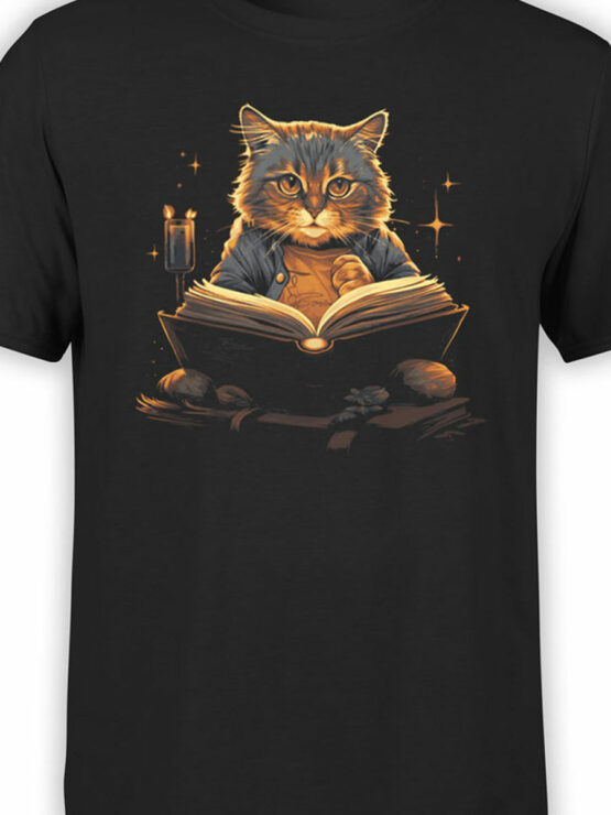 2228 Mysterious Cat T-Shirt Front Color