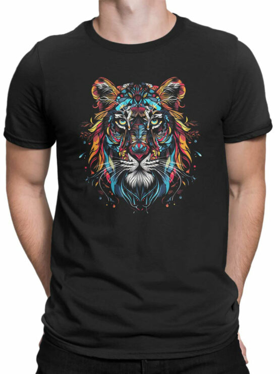 2237 Tribal Spirit Tiger T-Shirt Front Man