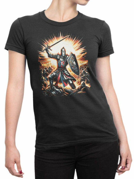 2239 Dawn of Valor Knight T-Shirt Front Woman