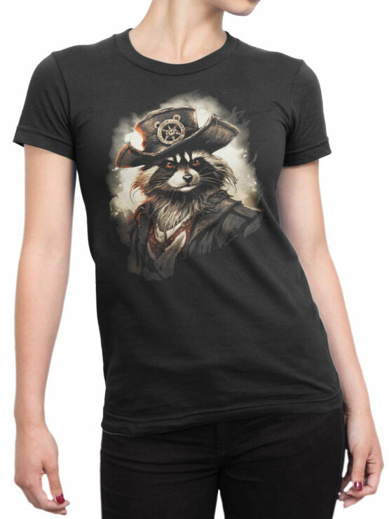 2279 Raccoon Raider T-Shirt Front Woman