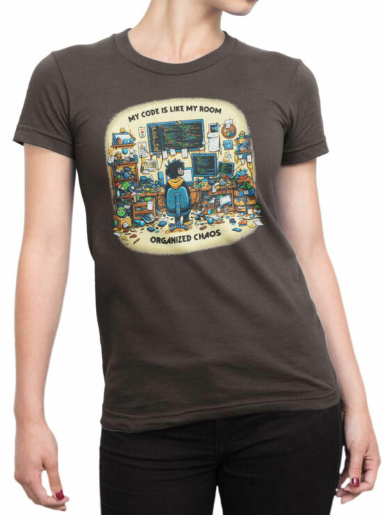 2307 Chaos Coder T-Shirt Front Woman
