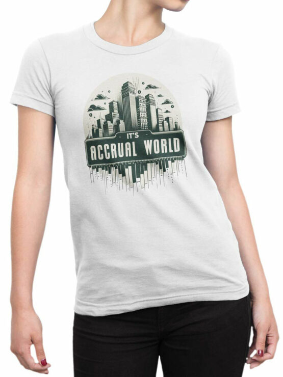 2321 Urban Skyline T-Shirt Front Woman