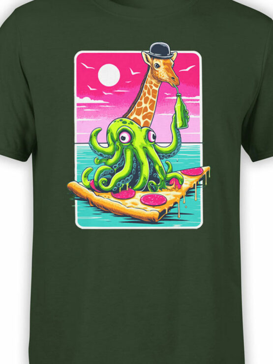 2331 Giraffe and Octopus Adventure T-Shirt Front Color