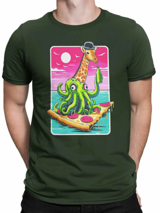 2331 Giraffe and Octopus Adventure T-Shirt Front Man