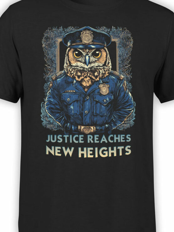 2344 Owl Justice T-Shirt Front Color