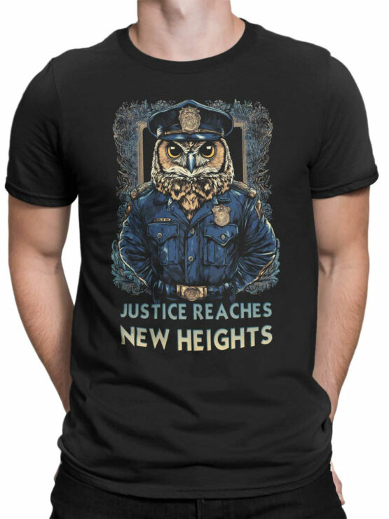 2344 Owl Justice T-Shirt Front Man