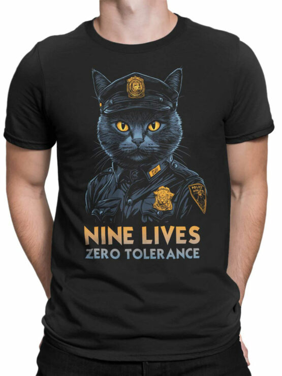 2345 Nine Lives T-Shirt Front Man