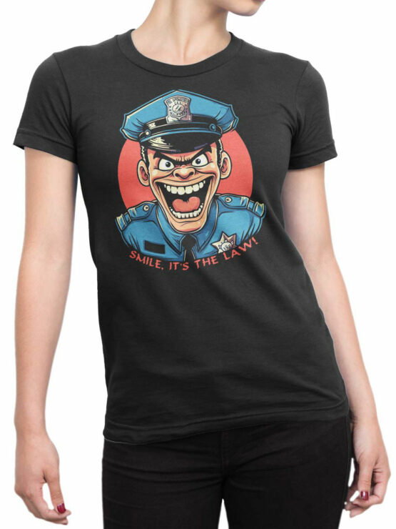 2350 Smile Enforcement T-Shirt Front Woman