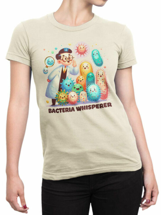 2373 Bacteria Whisperer T-Shirt Front Woman