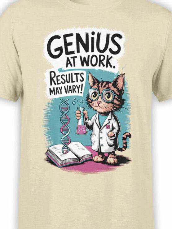 2376 Lab Cat Genius T-Shirt Front Color