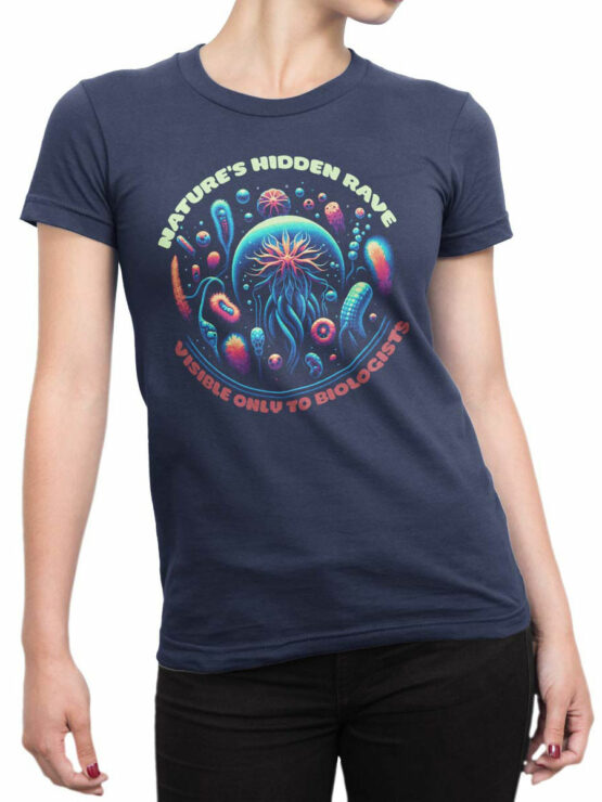 2385 Hidden Microbial Rave T-Shirt Front Woman