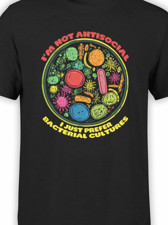 2386 Bacterial Culture Enthusiast T-Shirt Front Color