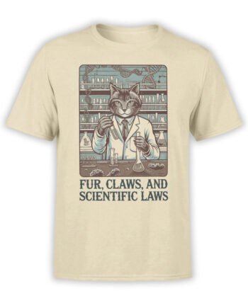 2389 Lab Cat Chemist T-Shirt Front