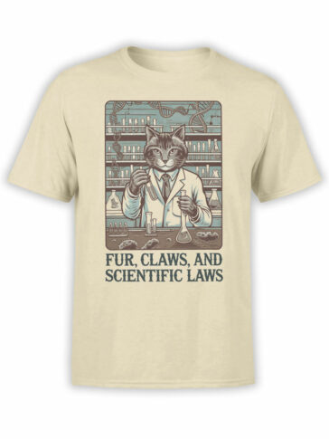 2389 Lab Cat Chemist T-Shirt Front