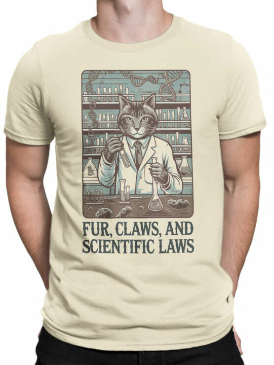 2389 Lab Cat Chemist T-Shirt Front Man