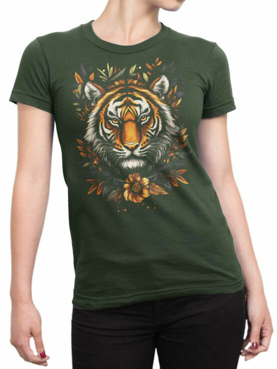 2455 Wild Majesty Tiger T-Shirt Front Woman