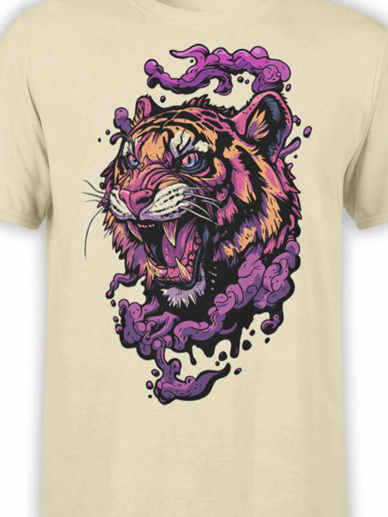 2456 Vaporwave Tiger T-Shirt Front Color