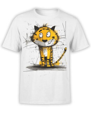 2459 Scribble Tiger T-Shirt Front