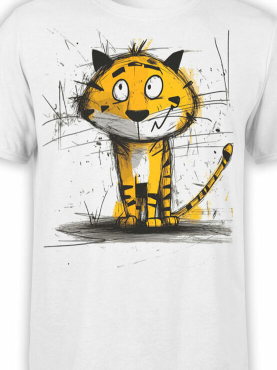 2459 Scribble Tiger T-Shirt Front Color