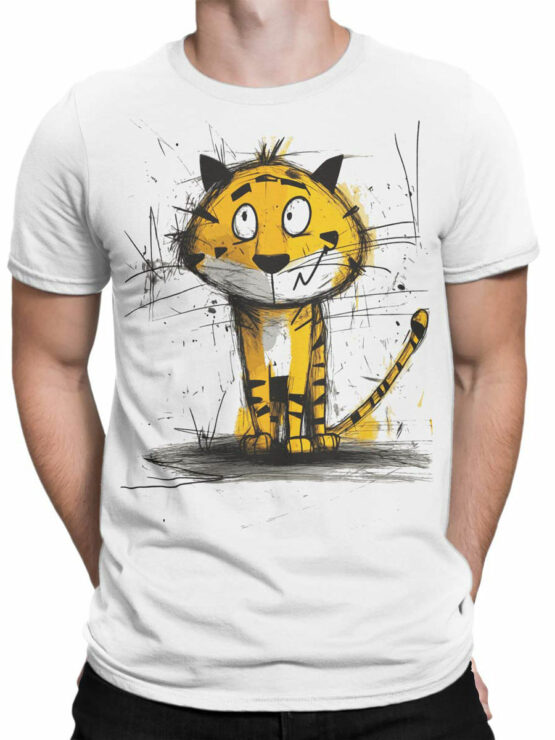 2459 Scribble Tiger T-Shirt Front Man