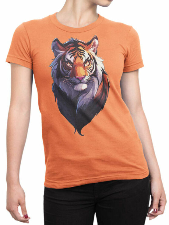 2466 Majestic Glare Tiger T-Shirt Front Woman