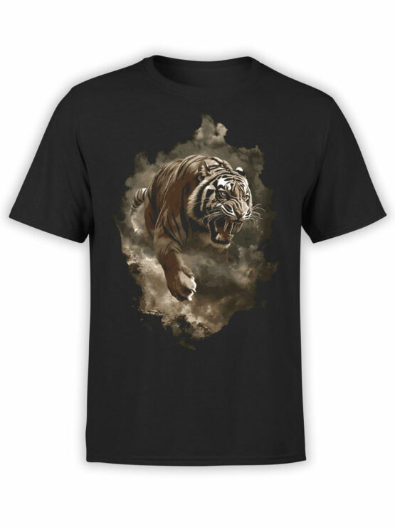 2468 Pouncing Fury Tiger T-Shirt Front