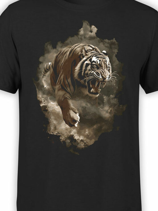 2468 Pouncing Fury Tiger T-Shirt Front Color