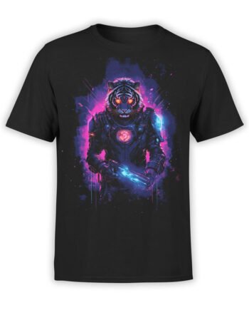 2472 Cyber Warrior Tiger T-Shirt Front