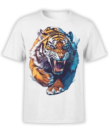 2474 Fierce Charge Tiger T-Shirt Front