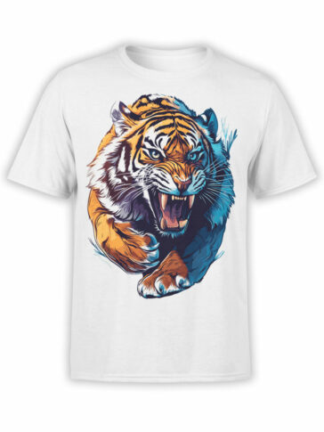 2474 Fierce Charge Tiger T-Shirt Front