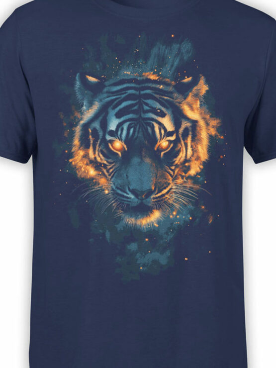 2475 Blazing Eyes Tiger T-Shirt Front Color