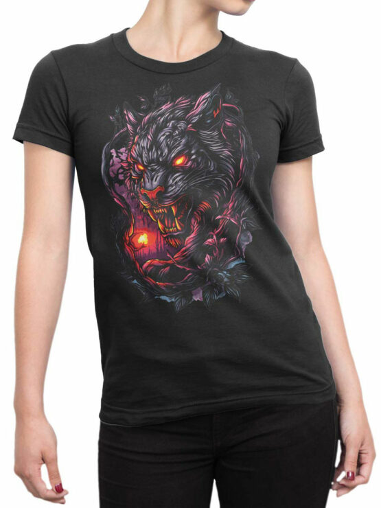 2476 Night Stalker Tiger T-Shirt Front Woman