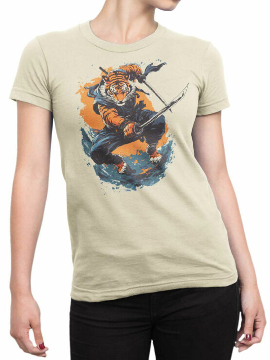 2479 Ninja Tiger T-Shirt Front Woman