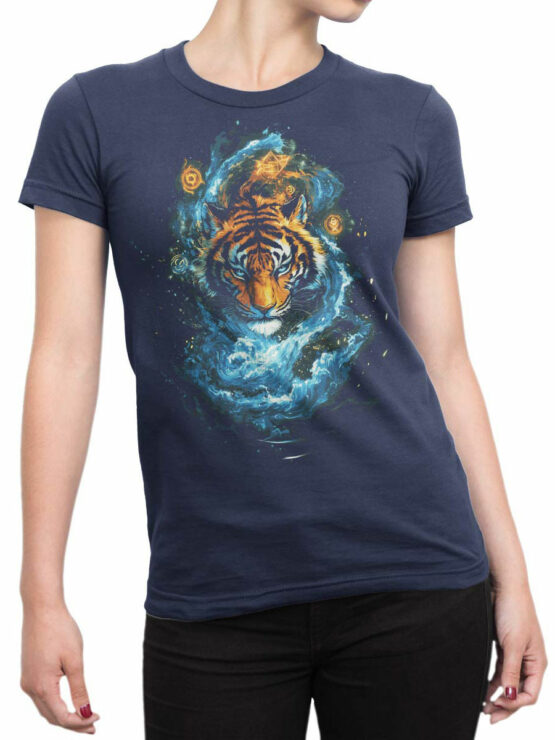 2480 Elemental Fury Tiger T-Shirt Front Woman