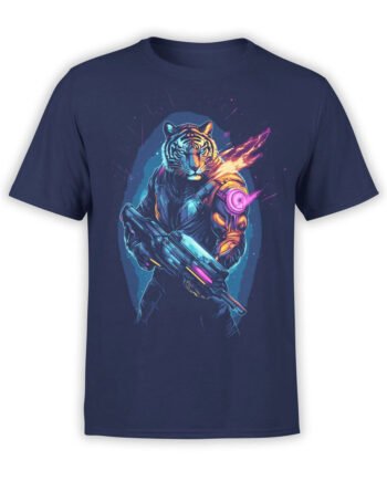 2481 Cyber Warrior Tiger T-Shirt Front