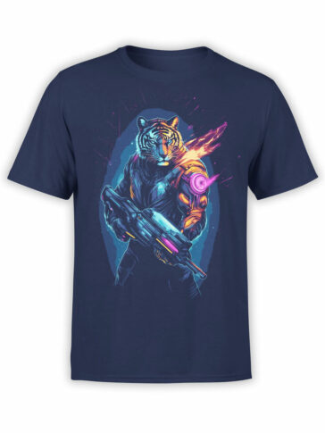 2481 Cyber Warrior Tiger T-Shirt Front