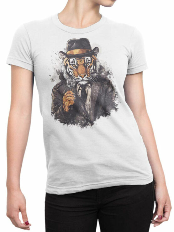 2483 Detective Tiger T-Shirt Front Woman