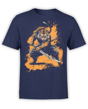 2487 Samurai Spirit Tiger T-Shirt Front