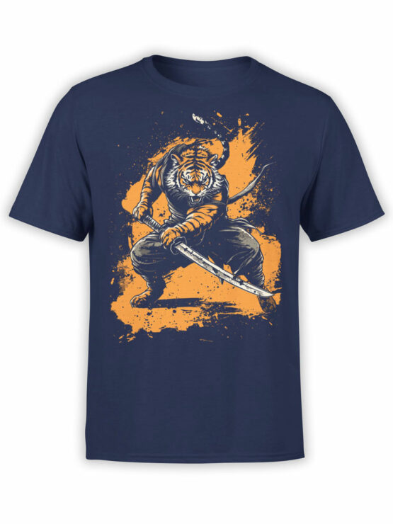 2487 Samurai Spirit Tiger T-Shirt Front