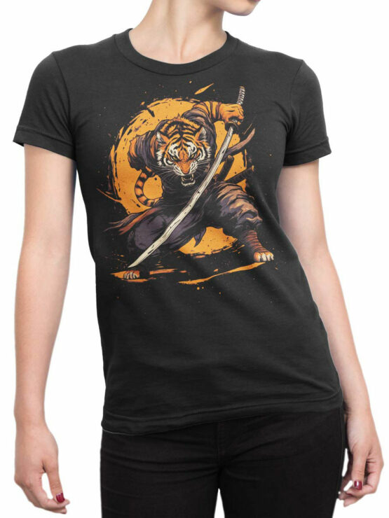 2490 Blade Fury Tiger T-Shirt Front Woman