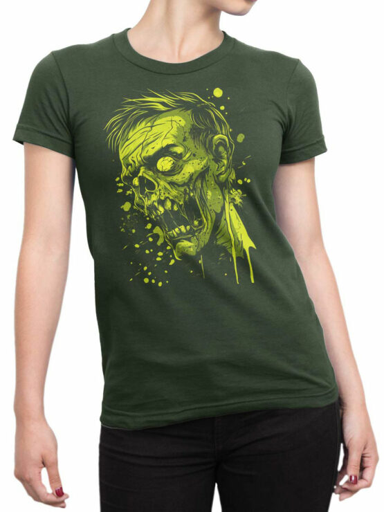 2504 Toxic Zombie T-Shirt Front Woman