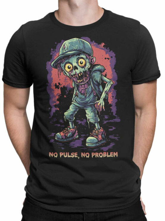 2505 No Pulse No Problem T-Shirt Front Man