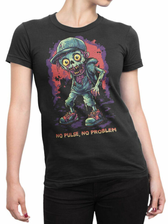 2505 No Pulse No Problem T-Shirt Front Woman