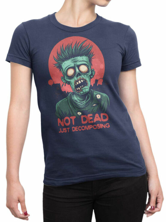 2507 Not Dead Just Decomposing T-Shirt Front Woman